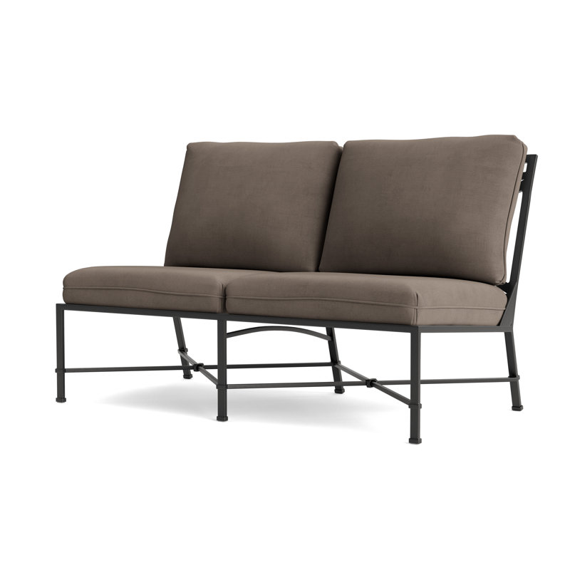 Venetian Outdoor 2 - Seat Loveseat, Fusion Moccasian, Textured Pewter