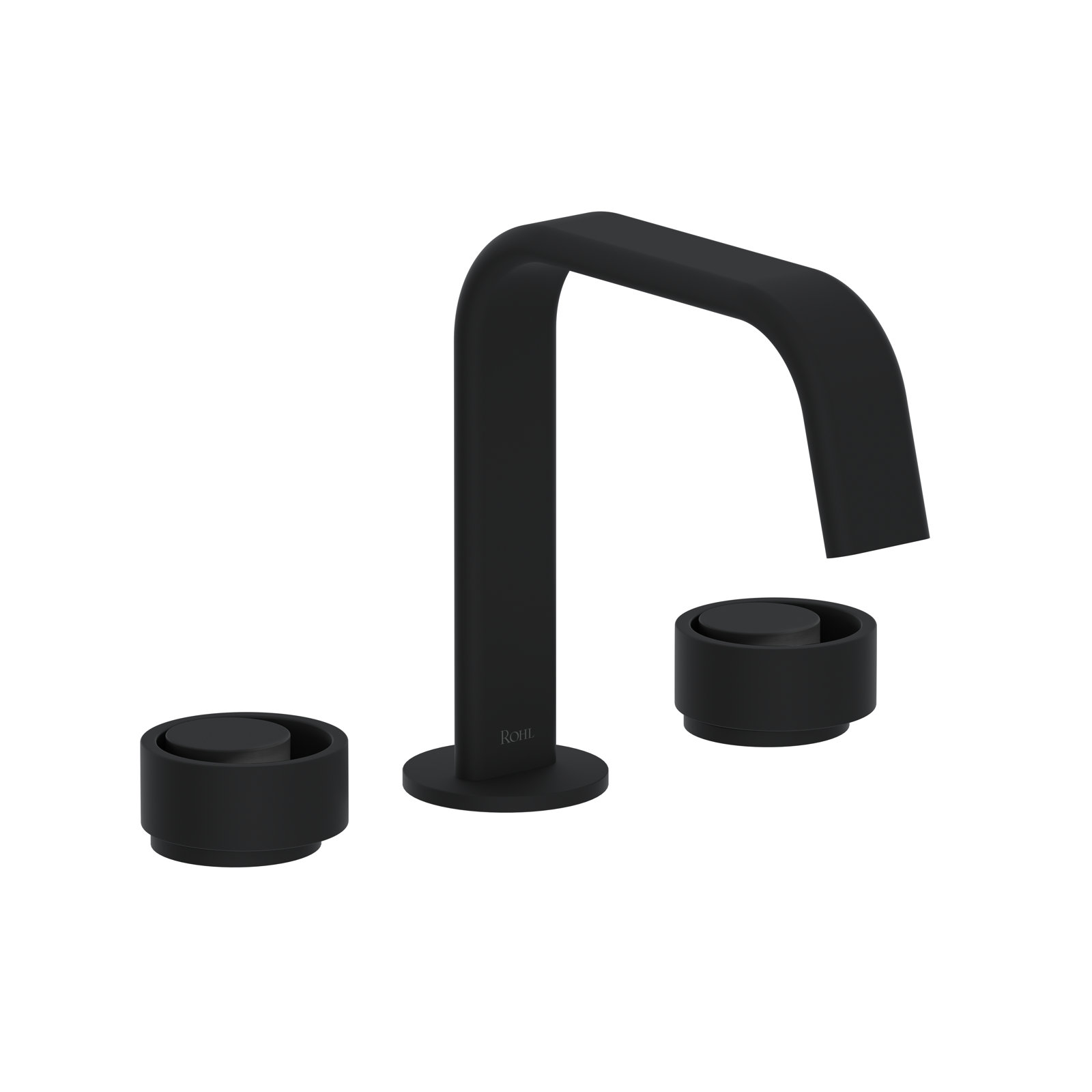 Eclissi Widespread Lavatory Faucet With U-Spout, Matte Black