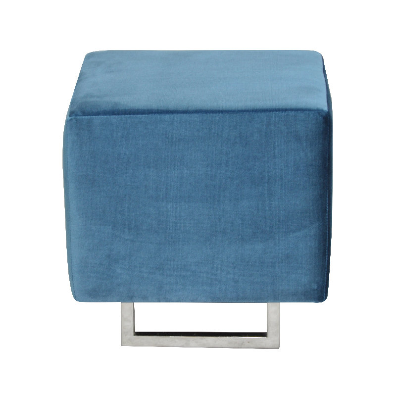 Modern 40cm Wide Square Ottoman, Amaranth