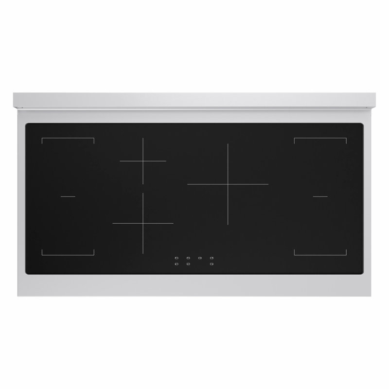 ZLINE 48 in. 6.7 cu. ft. Satin Stainless Steel Paramount Induction Range with White Matte Doors
