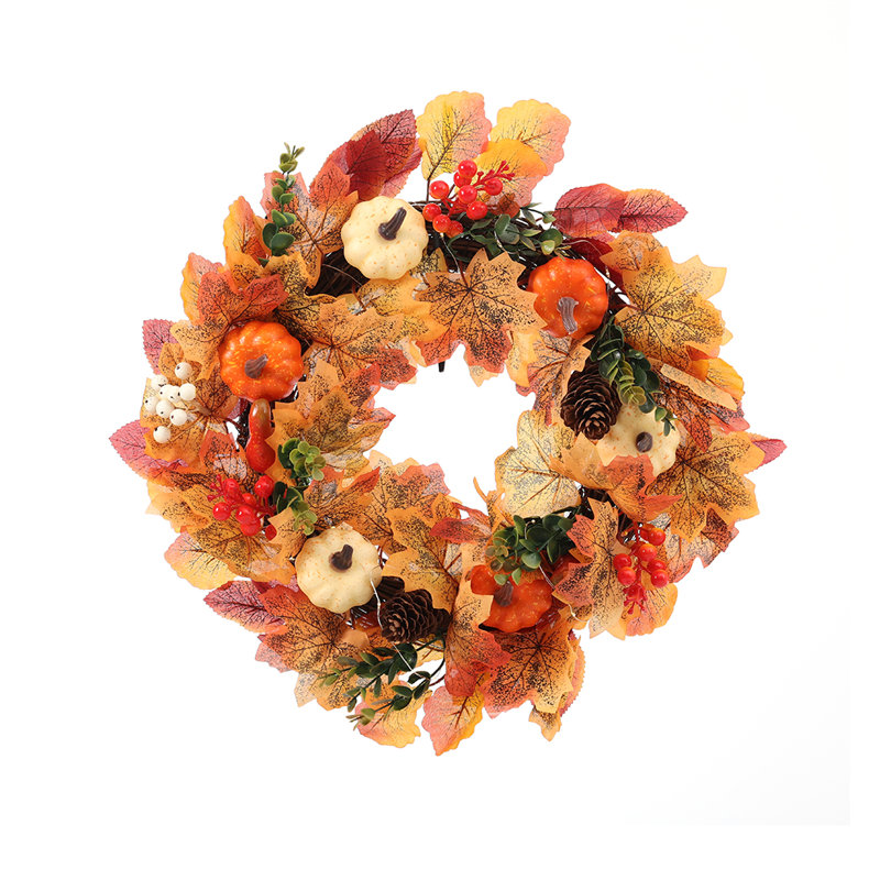 Faux Lighted Mixed Assortment 45cm Wreath