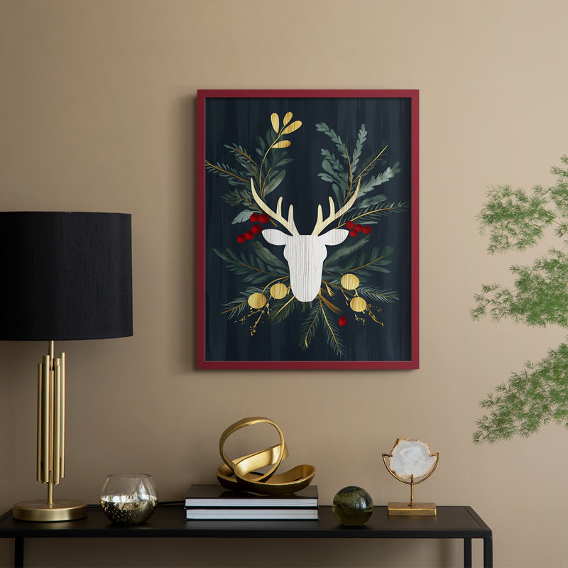 Reproduction encadrée - bois massif, H 11 po x l 9 po, Rouge