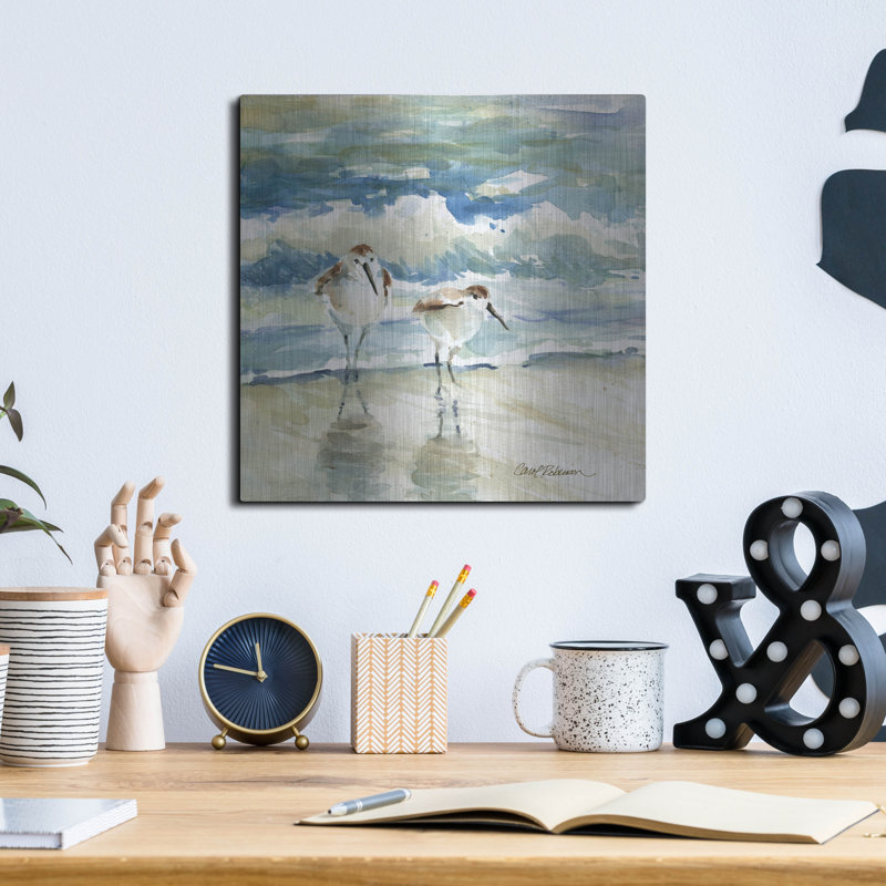 Dovecove «Beach Birds» par Carol Robinson, art mural en métal, H 12 po x l 12 po