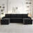 109.5" U-Shaped Sectional Sofa-1458139624