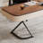 Rhuddlan Modern 63''  Writing Desk, Brown Wood Desk, 2 Drawers, Stainless Steel legs