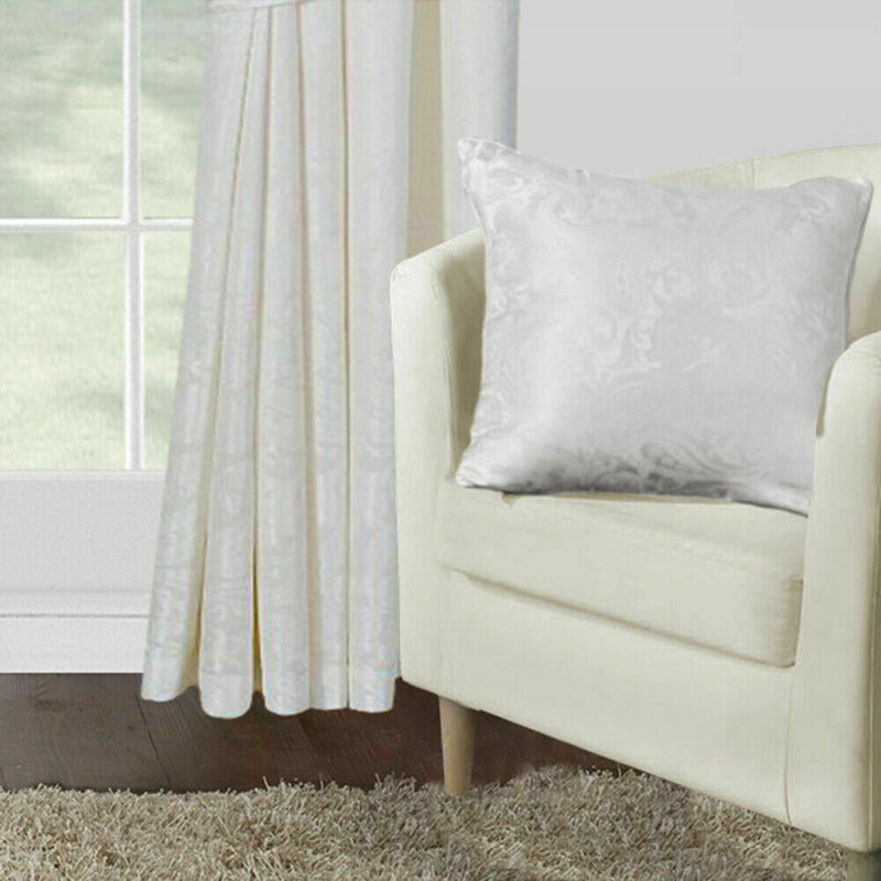 Gianluca Room Darkening Curtain Pair, White, Width 228 x Drop 228cm