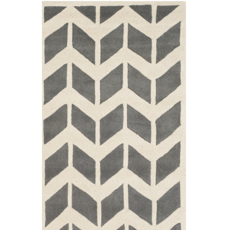Chatham Hand Tufted Wool Chevron Rug, Rectangle 5' x 8'