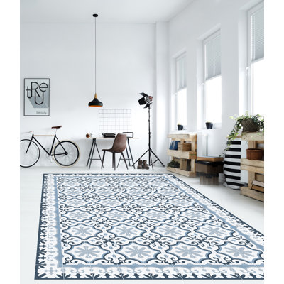 Elsien Vinyl Machine Printed Area Rug
