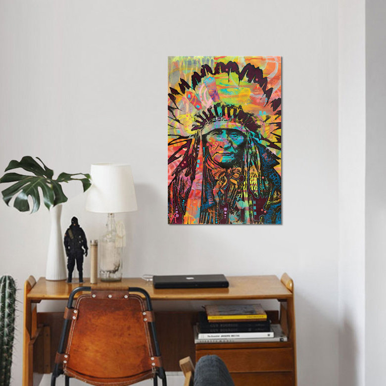 «Native American II», impression sur toile, H 18 po x l 12 po x P 1,5 po, Toile tendue