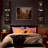 Sorbus LED Light Display Shelf - Vertical 5 Tier Wall Shelf Unit with 2 Hooks, Column Utility Shelving, Black-110139206