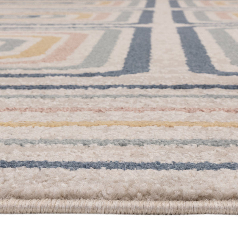 Deran Pulse Geo Cream/Multi Area Rug, Rectangle 160 x 220 cm