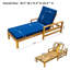 Chaise longue d'extérieur moderne en bois d'acacia avec dossier réglable et coussins profonds, chaise inclinable pour bronzer-115886532