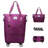 Expandable Rolling Duffle Bag Wheeled Luggage Foldable Lightweight Suitcase.