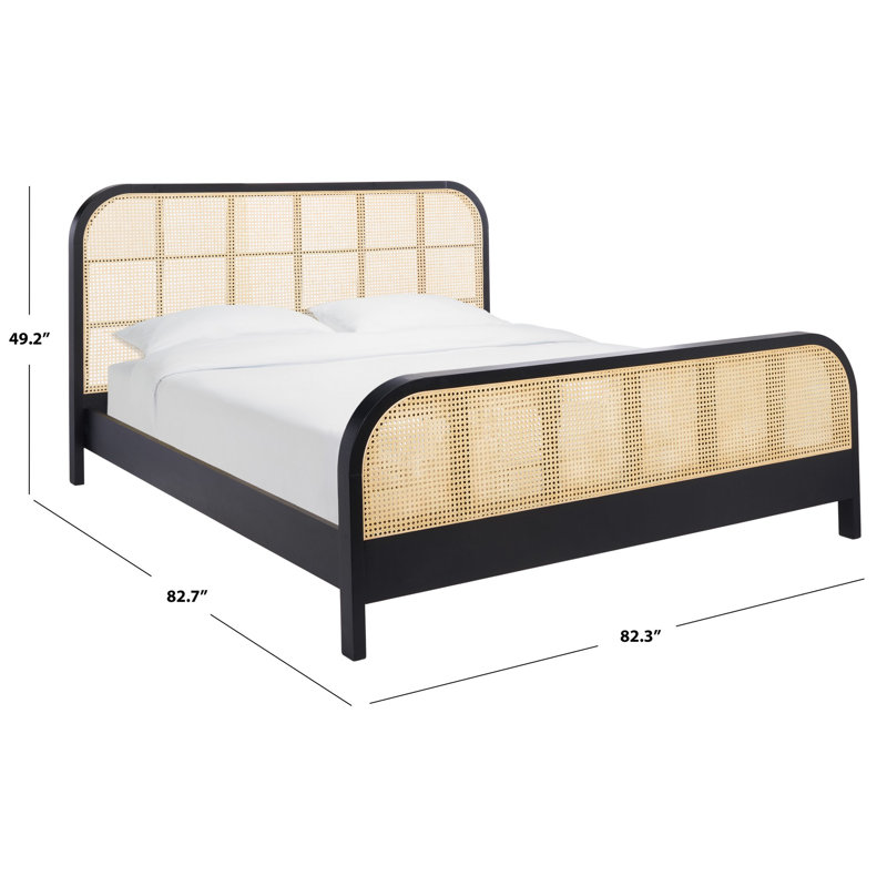 Mcallister Cane Bed, Black, King