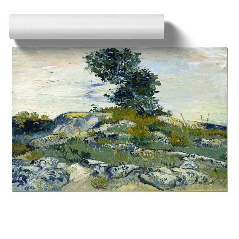 The Rocks by Vincent Van Gogh - No Frame Painting, 42cm H x 59cm W x 0.1cm D