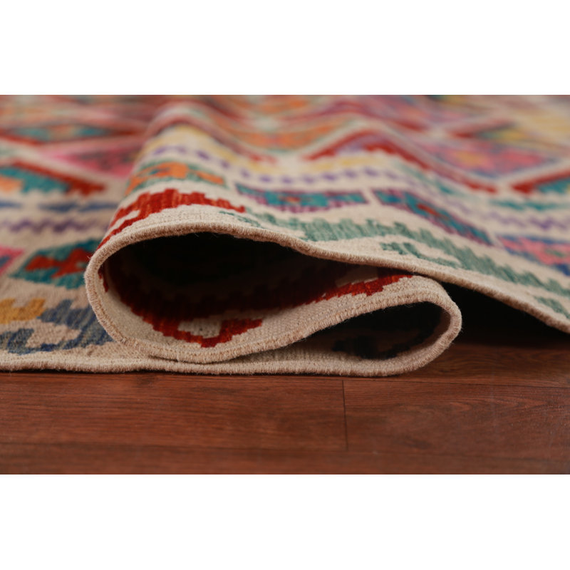 Tapis oriental en laine réversible kilim 10 x 13
