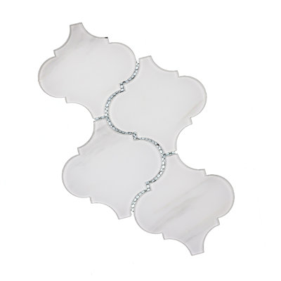 Carreau de mosaïque en verre 6 "x 6" Tuscan Design Calacatta