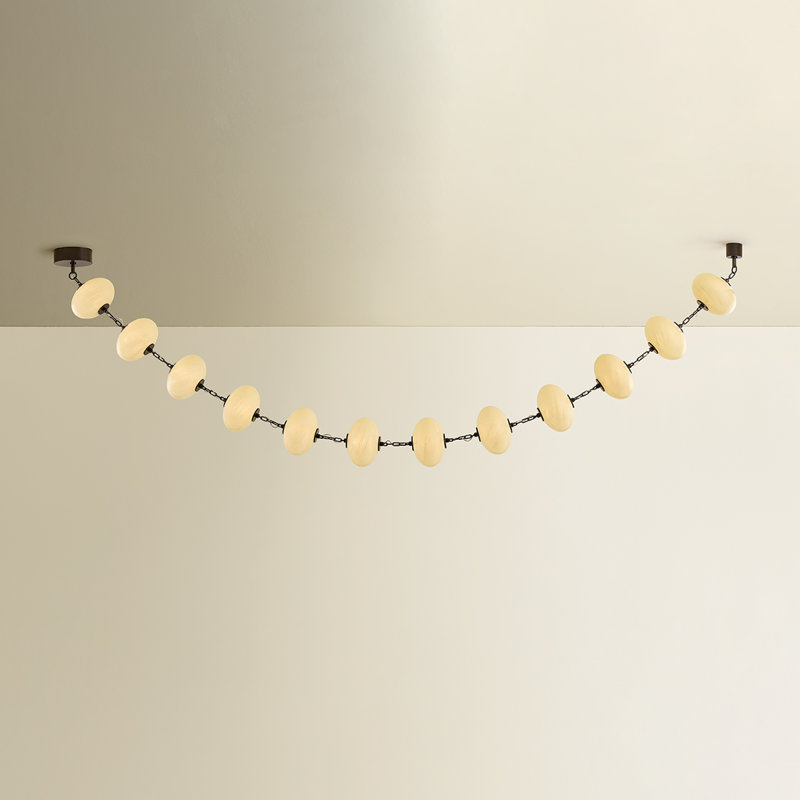 Nephele 10" Cloud Glass Dimmable Integrated LED Chandelier, 2875 lm, 58.75" H x 10" W x 10" D, 16 Lights