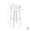 Tabouret de bar pivotant 30 po en similicuir crème