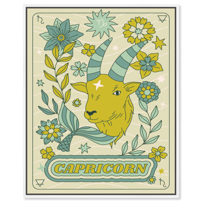 Capricorn Stars Card Canvas Horoscope Posters by Art Remedy