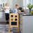Guidecraft Classic Kitchen Helper Foldable Toddler Tower Stool with Anti-tip Feet and Safety Nets-44577785