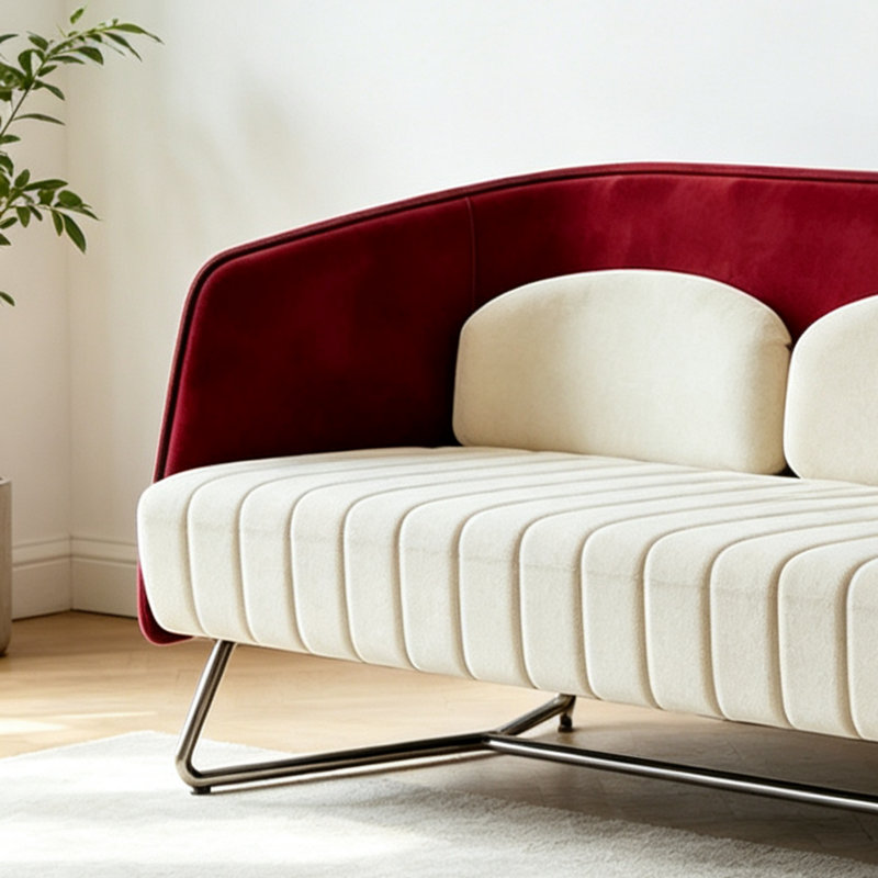 Canapé rouge moderne, simple et luxueux, L 70,87 po