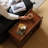 Solid Wood End Table with Wheels-1327575985