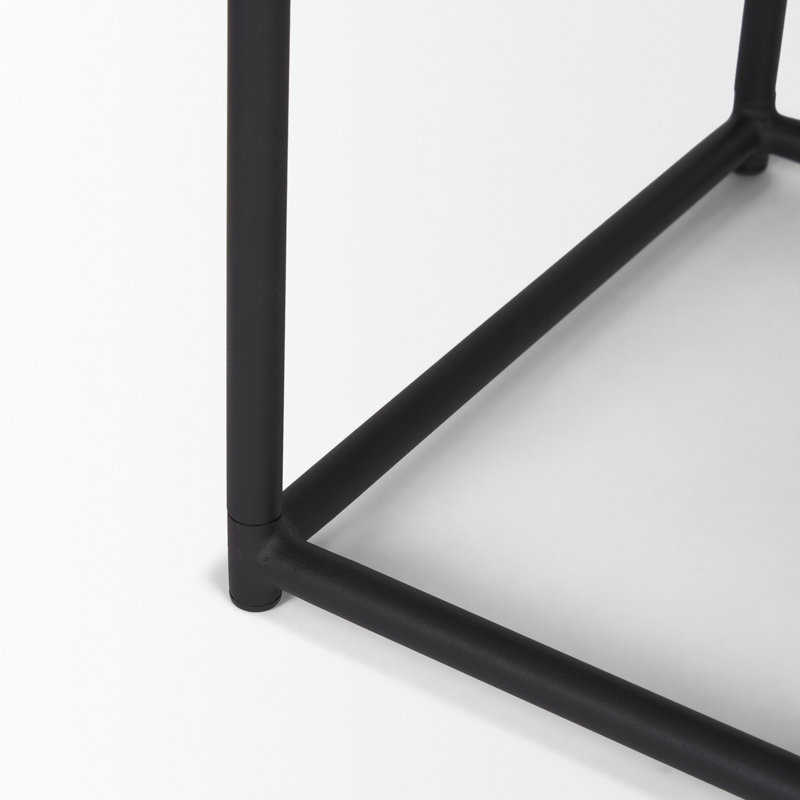 Tabouret en cuir Galina, Brun