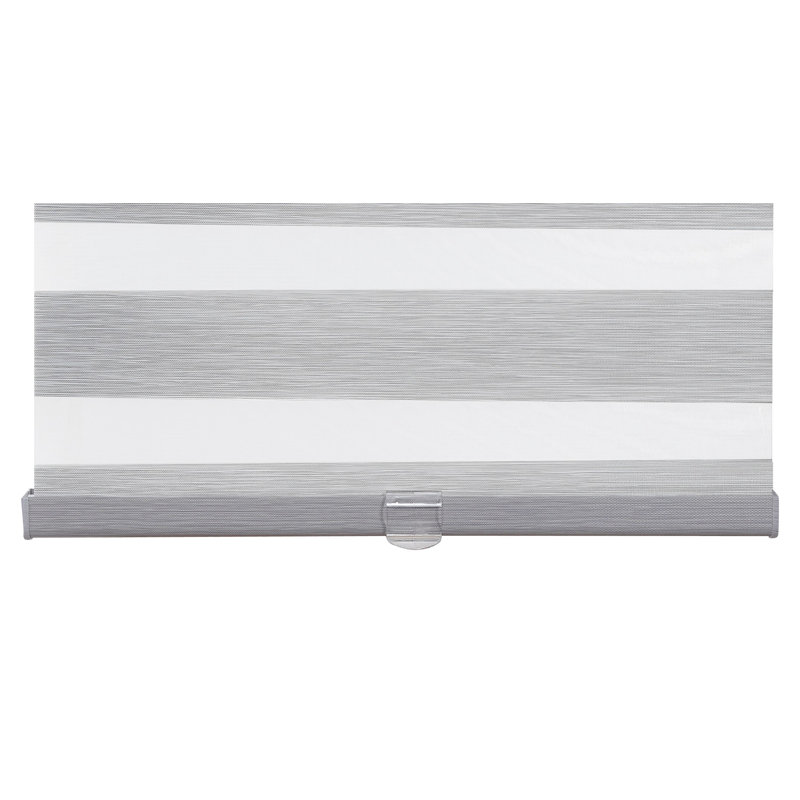 Store à enroulement automatique transparent sans cordon, Gris, l 28 po x L 72 po