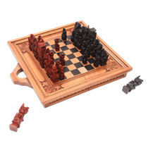Novica Kingdom Wars Wood Chess Set, Wayfair