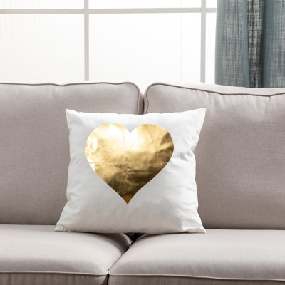 Coussin décoratif doré et argenté