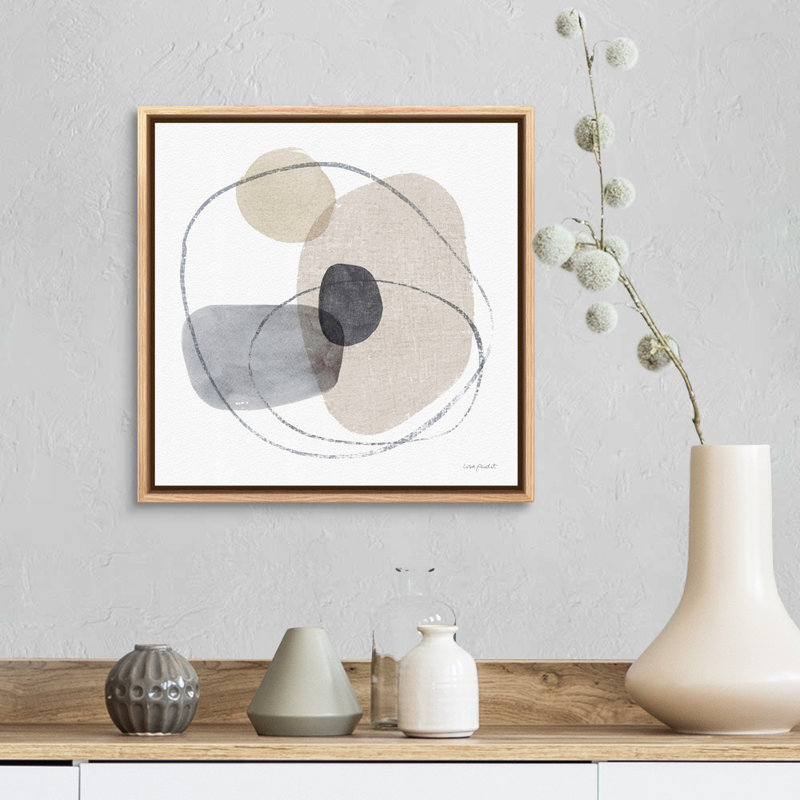 "Think Neutral 11", reproduction d'art par Lisa Audit, H 17,25 po x l 17,25 po, Toile avec cadre flottant, Naturel