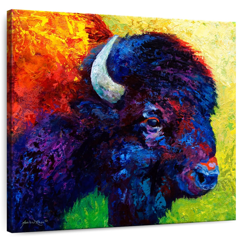 Brampt Bison Head III, 24" H x 24" W