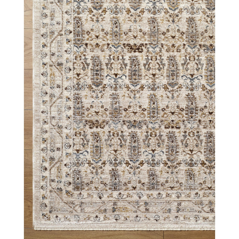 Farshad Machine Woven Area Rug, Rectangle 10' x 13'11", Gray/Taupe/Light Gray