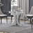 Douty 52''  Tempered Glass Dining Table Mirrored Crushed Diamond Inlay