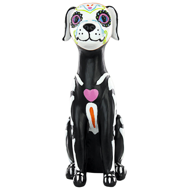Statue squelette de chien Dia de los Muertos