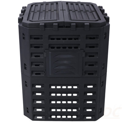 Garden Composter Bin Made From Recycled Plastic – 132 Gallons (500Liter) Large Compost Bin - Create Fertile Soil With Easy Assembly, Lightweight, Aerating Outdoor Compost Box