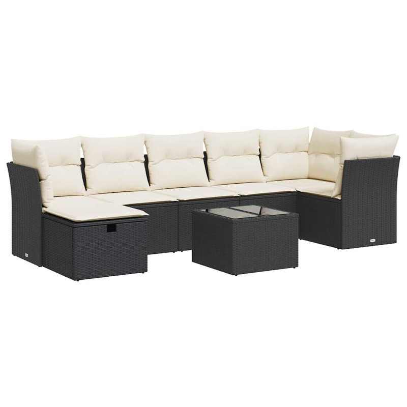 Ensemble de canapés de jardin modulaires, Beige