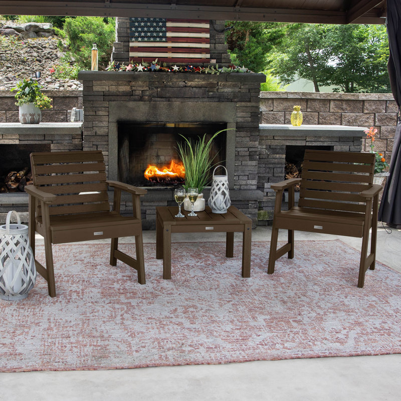 Anette 2 - Person Patio Conversation Set, Weathered Acorn