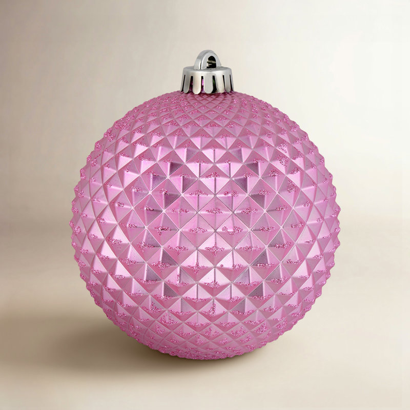 Ornement boule Durian Glitter, Rose