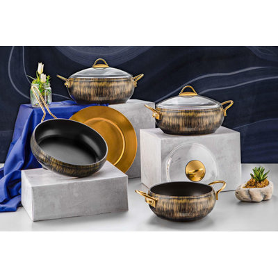 Elmhur 7 - Piece Non-Stick Aluminum Cookware Set