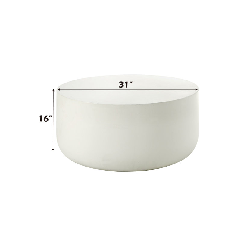 Dustan Natural White Finish Coffee Table