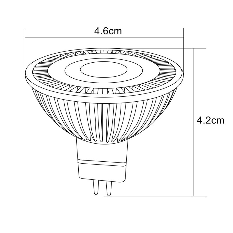 Ampoule DEL MR16 à intensité variable, culot GU5.3 / à deux broches, 7 W, 490 lm