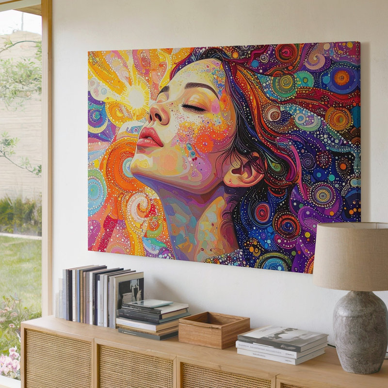 Art mural sur toile, "psychedelic", H 9 po x l 12 po