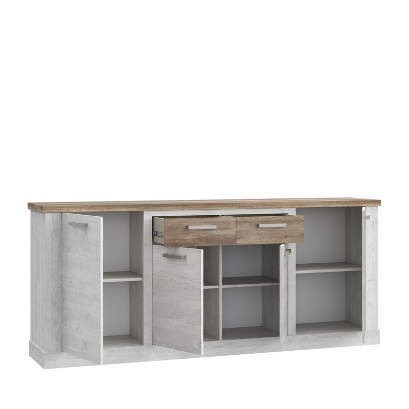 Nuzzo 212.8cm Wide 2 Drawer Sideboard, Pinia White