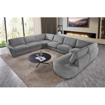 Upholstered Slope Arm Left-arm Modular U-sectional
