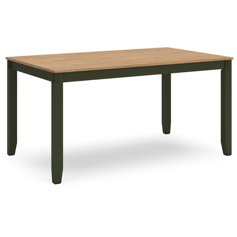 Transitional Natural Mango Wood and Green Dining Set with Bench