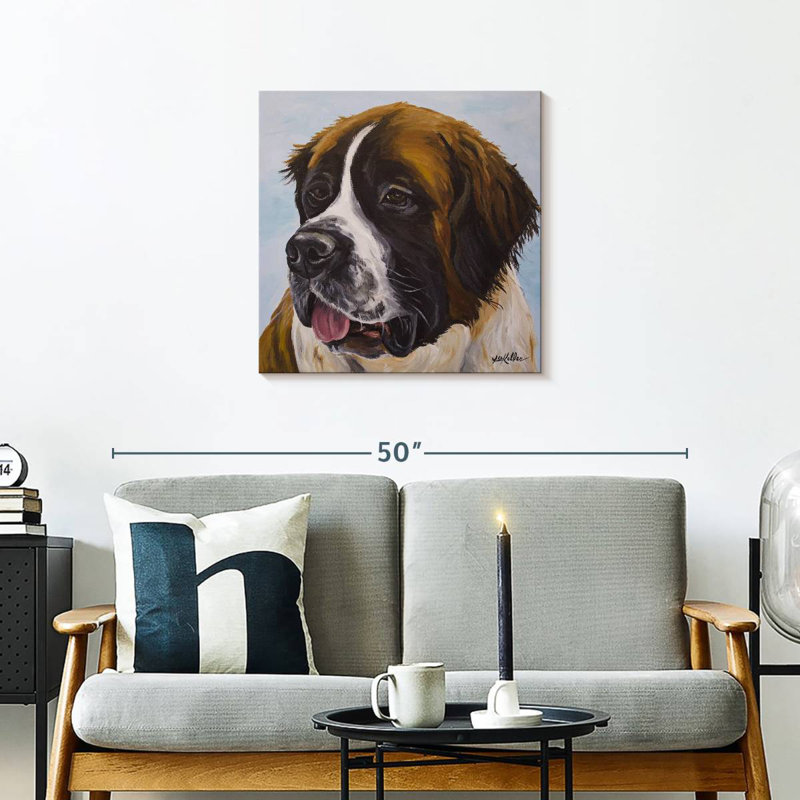 Crowle Saint Bernard, 24" H x 24" W