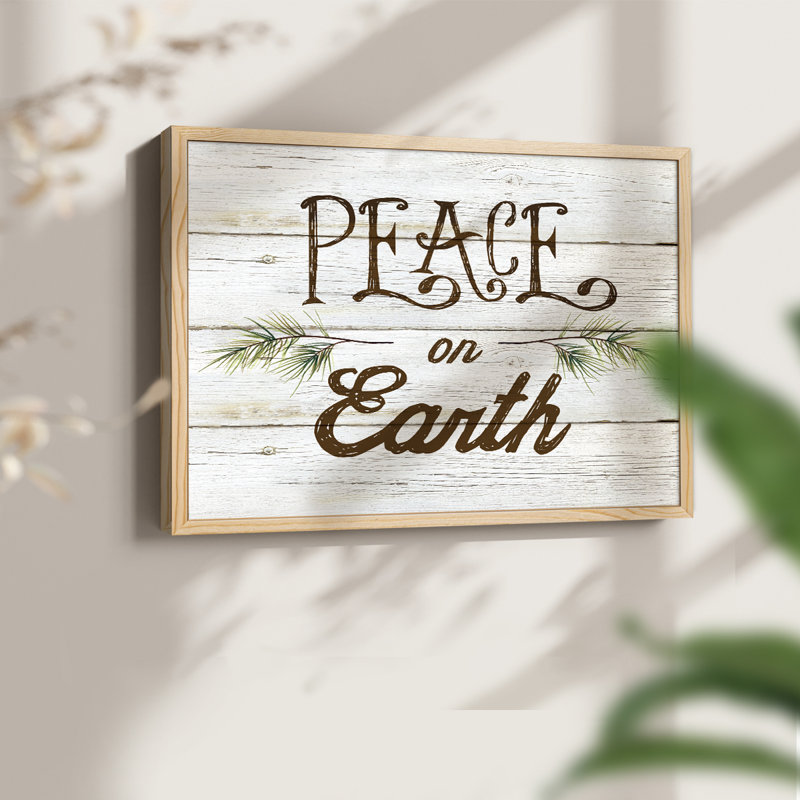 Peace on Earth Sprigs - Reproduction encadrée - Restickable, Naturel, H 11 po x l 14 po