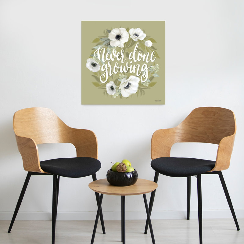 «Never Done Growing», art floral contemporain, H 24 po x l 24 po